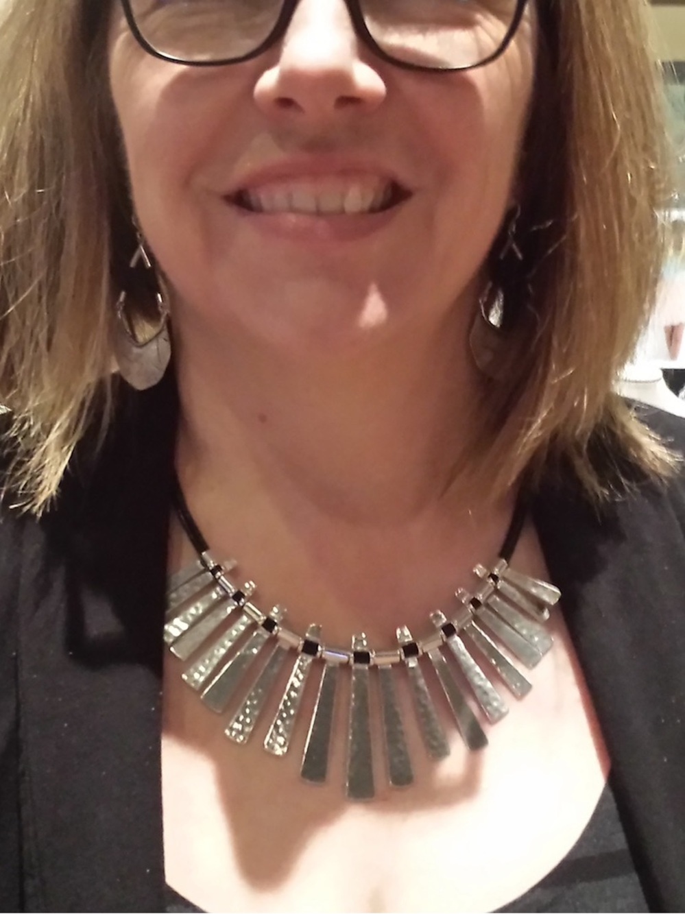 Silpada N3228 "Nod to Mod" Sterling Silver & Leather Necklace - NIB
